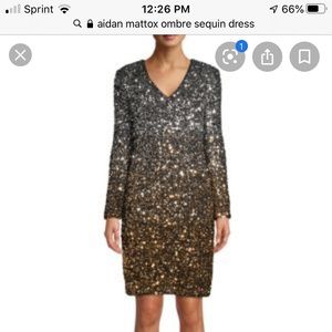 Aidan Mattox ombré sequin dress